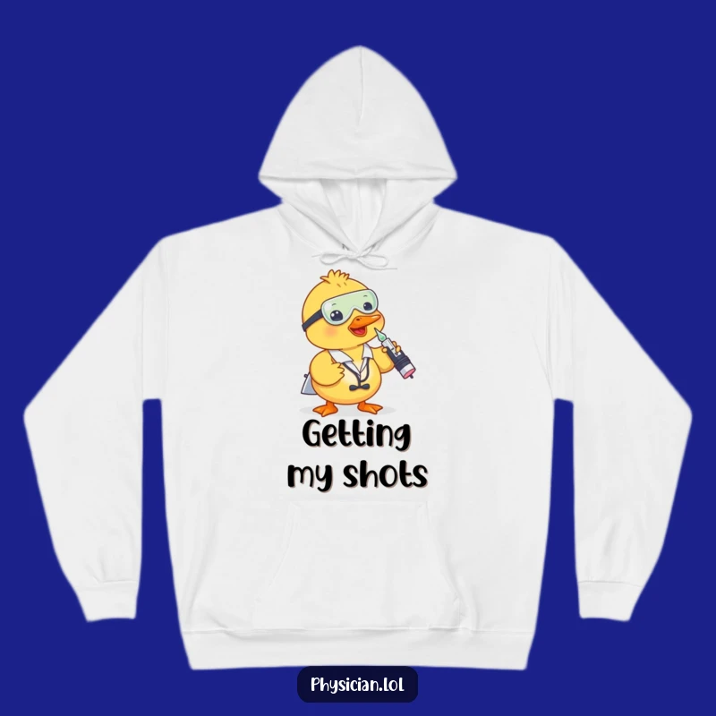 Cozy Funny Duck Doctor Hoodie: Playful Shot Design for Warm, Humorous Comfort