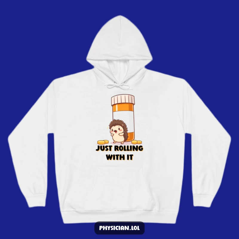 Funny Hedgehog Medicine Hoodie: Cozy and Comical Gear for Pill-Facing Days