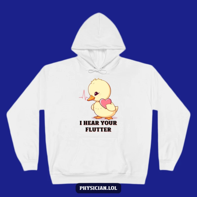 Funny Duckling Doctor Hoodie - Cozy & Cute Heartbeat Wear for Duck Fans