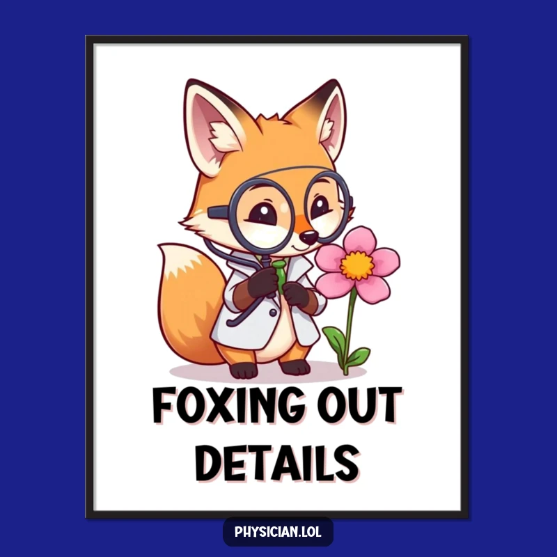 Funny Free Printable Fox Doctor Art - Thoughtful Downloadable Wall Decor