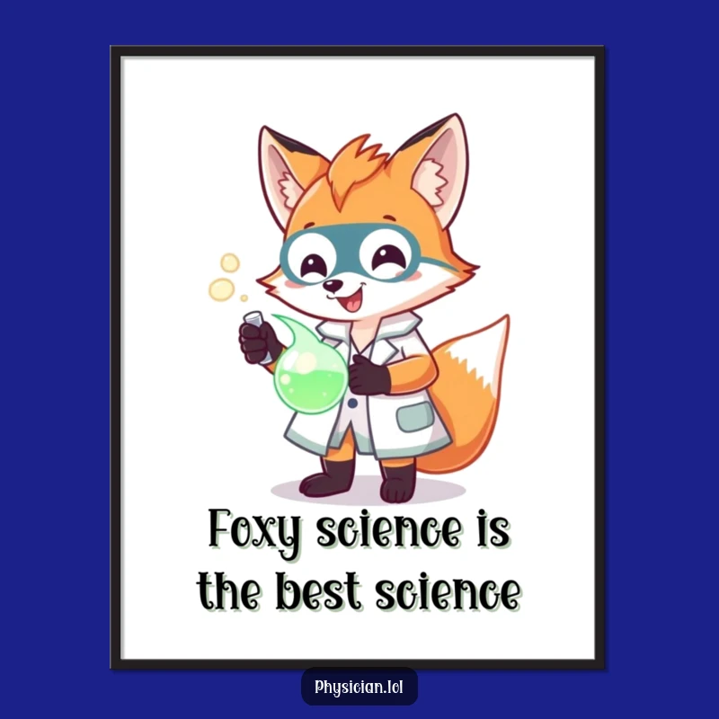 Free Printable Comedy Fox Scientist Wall Art: Hilarious Downloadable Decor for Your Lab