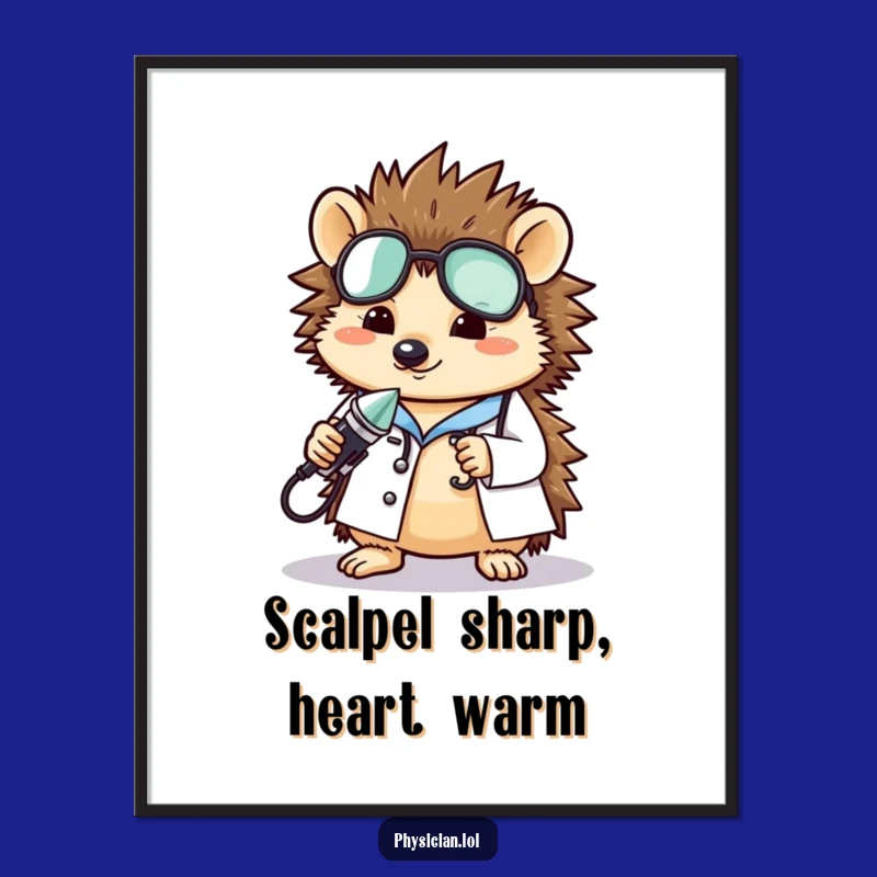 Free Printable Hedgehog Doctor Wall Art: Hilarious DIY Downloadable Home Decor