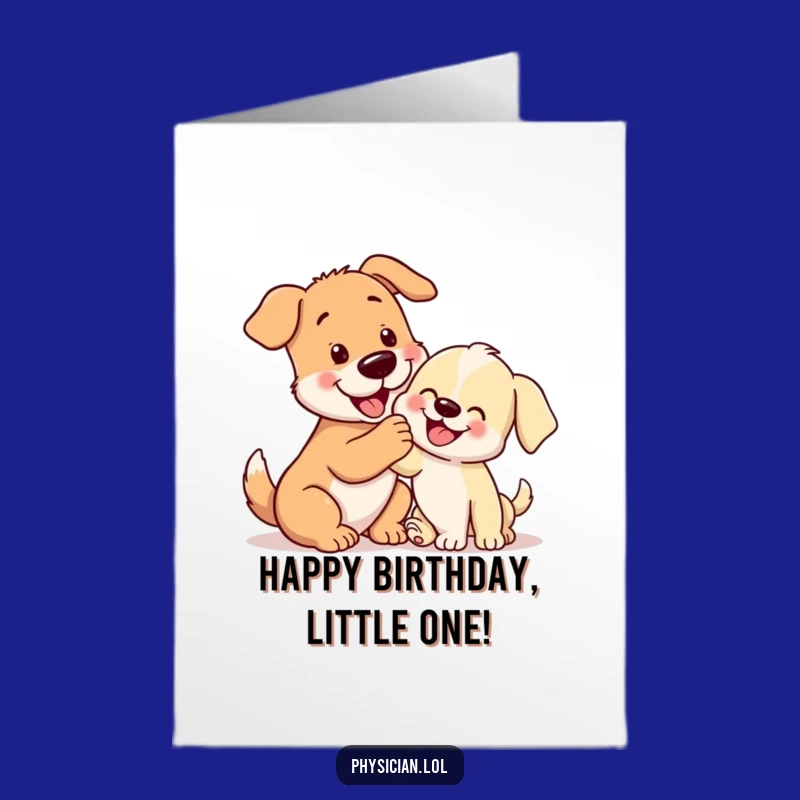 Free Printable Birthday Card: Dog & Puppy - Sweet & Funny Downloadable Gift