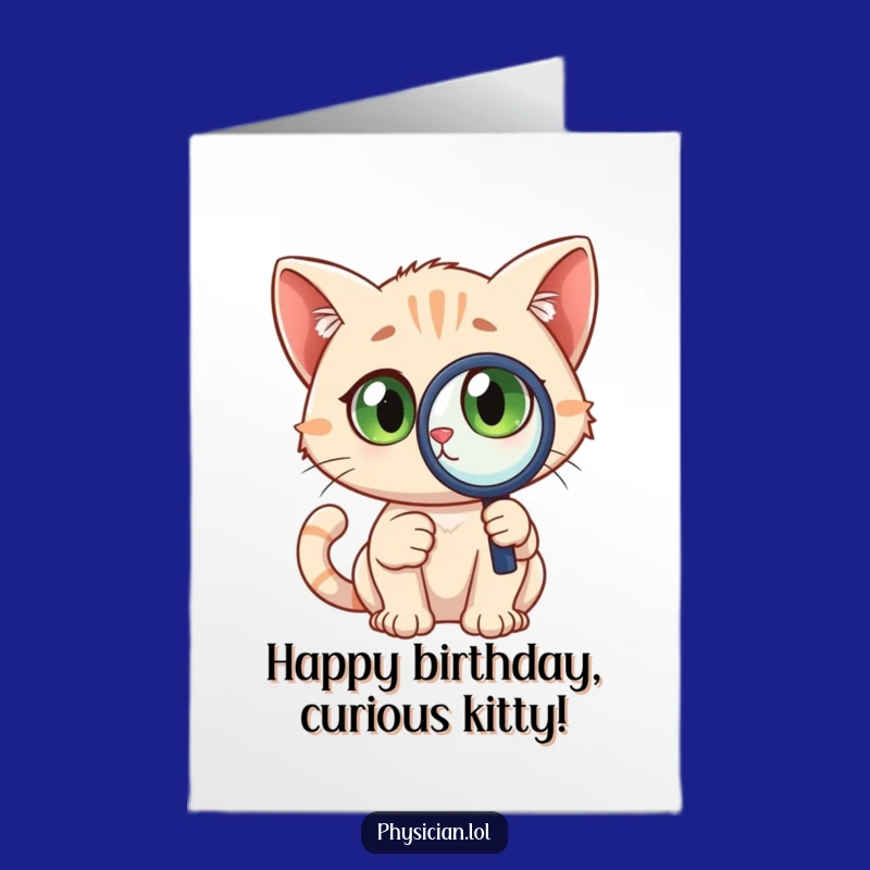 Free Printable Funny Cat Detective Birthday Card: A Curious Downloadable Gift for a Fun Day