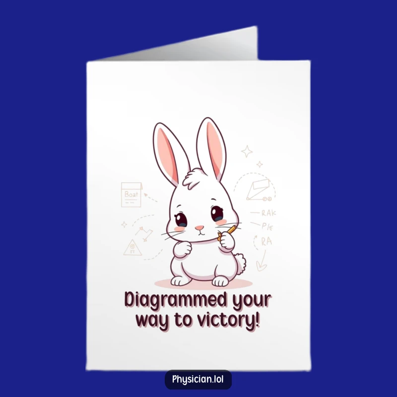 Free Printable Funny Rabbit Engineer Congrats Card: Hilarious Downloadable for Achievers