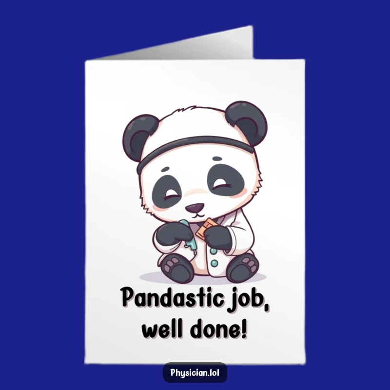 Free Printable Panda Doctor Congrats Card - Gentle Downloadable Gift