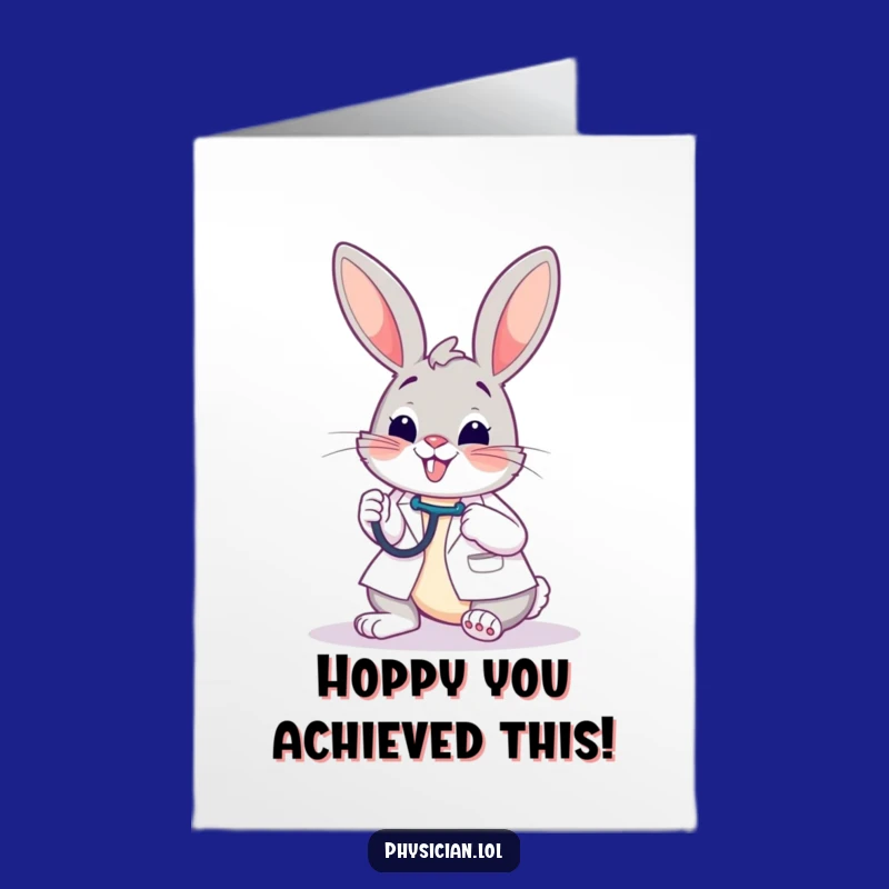 Free Printable Bunny Doctor Congrats Card - Joyful Downloadable Gift