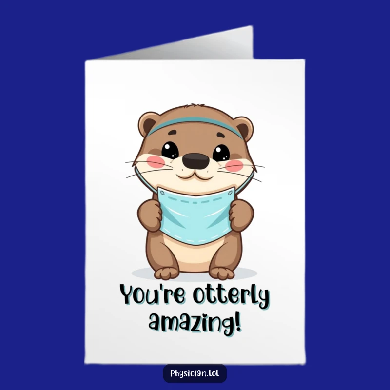 Free Printable Funny Otter Doctor Congrats Card: A Splashy Downloadable for Your Success