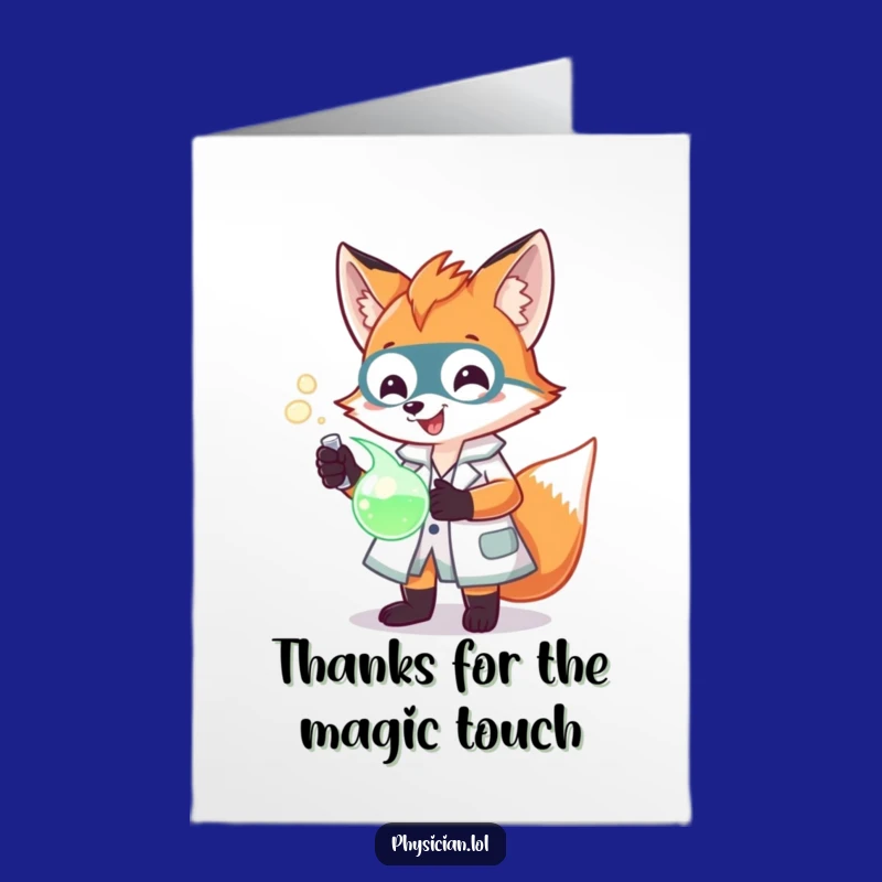 Free Printable Funny Fox Scientist Thank You Card: A Brilliant Downloadable for Your Gratitude