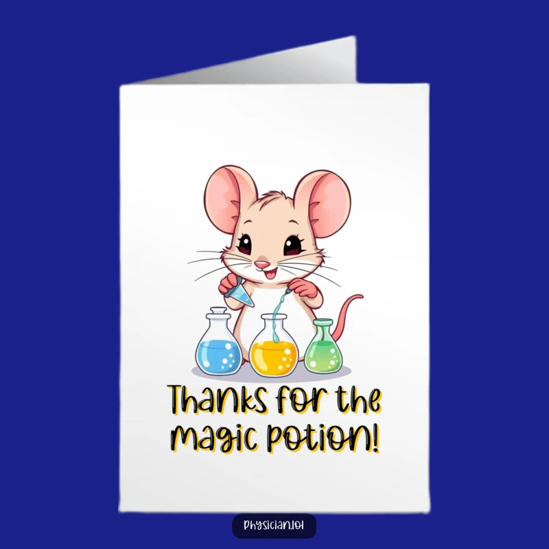 Free Printable Thank You Card: Mouse Lab Funny Downloadable Gift