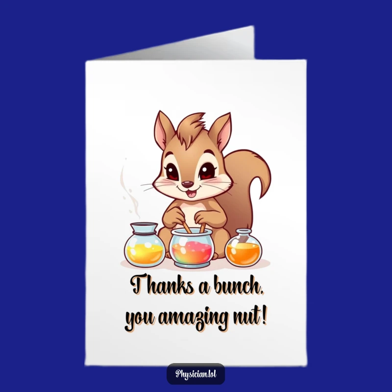 Free Printable Thank You Card: Squirrels Colorful Concoction Funny Downloadable Gift
