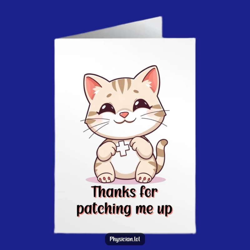 Free Printable Thank You Card: Caring Cat, Funny Downloadable Gift!