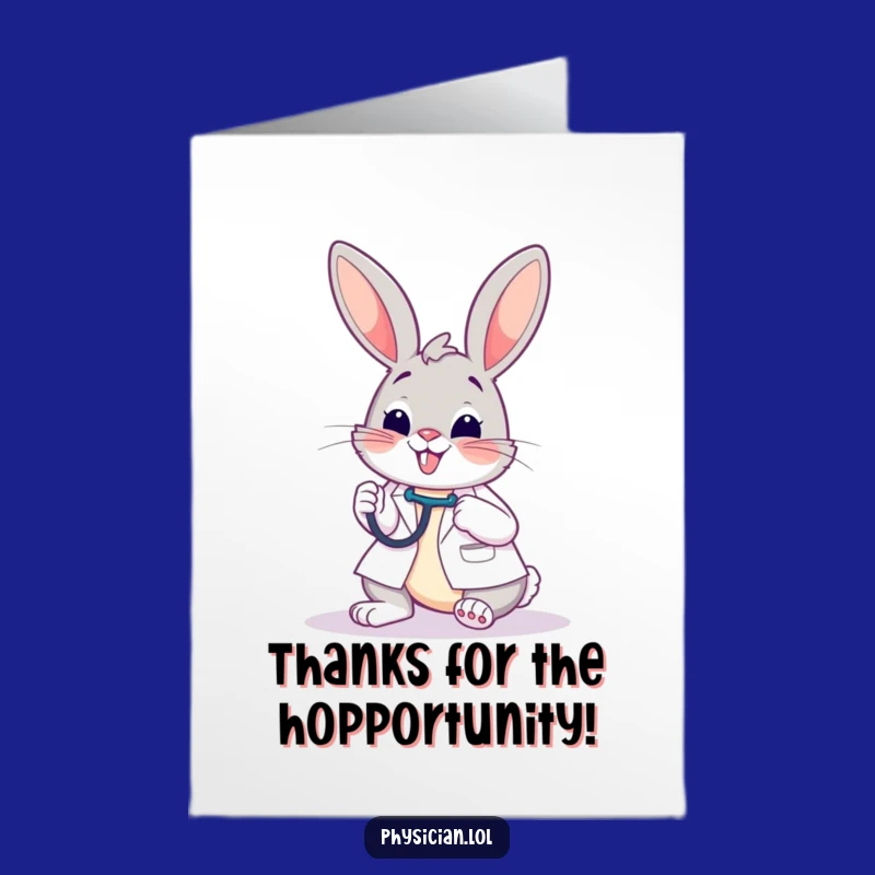 Free Printable Bunny Doctor Thank You Card - Sweet Downloadable Gift