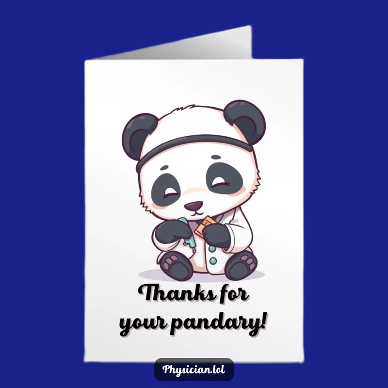 Free Printable Panda Doctor Thank You Card - Kind Downloadable Gift