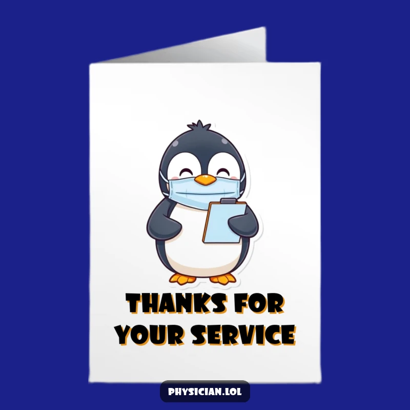Free Printable Thank You Card: Penguin's Notes, Funny Downloadable Gift!