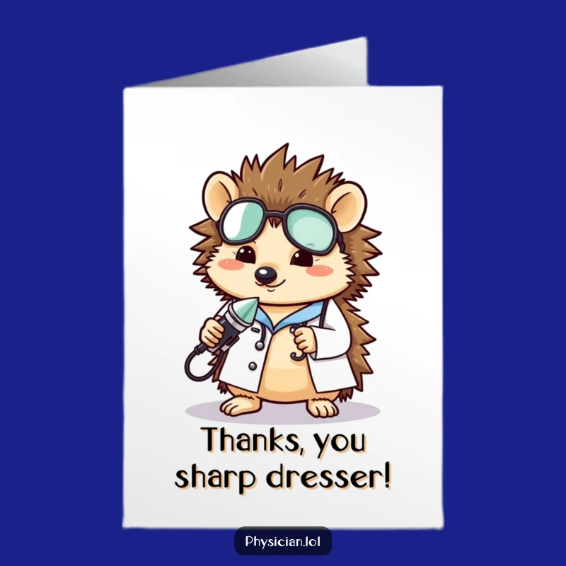 Free Printable Hedgehog Doctor Thank You Card: Sweet DIY Downloadable for Gratitude