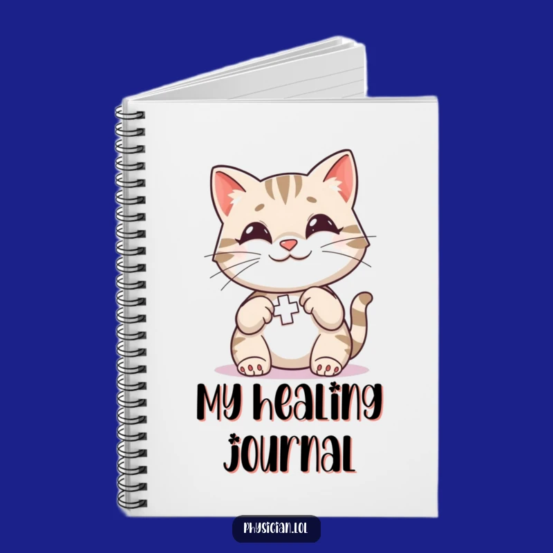 Funny Cat First Aid Notebook: Smiling Kitty Journal