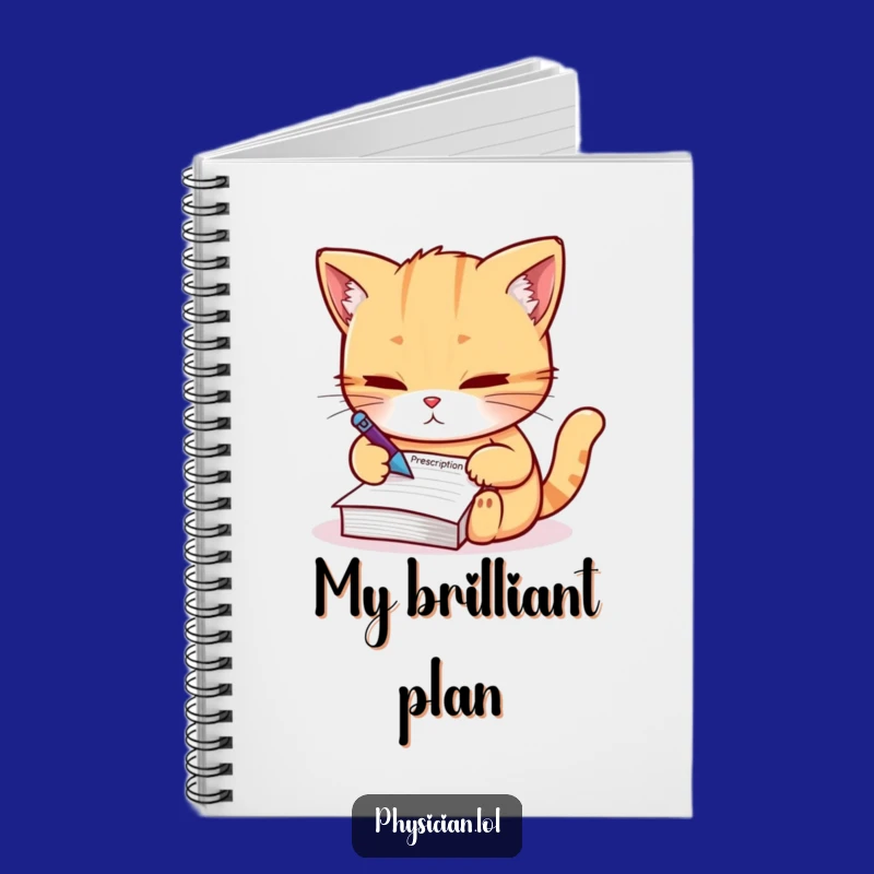 Funny Determined Cat Prescription Notebook - Jot Down Your Orders!