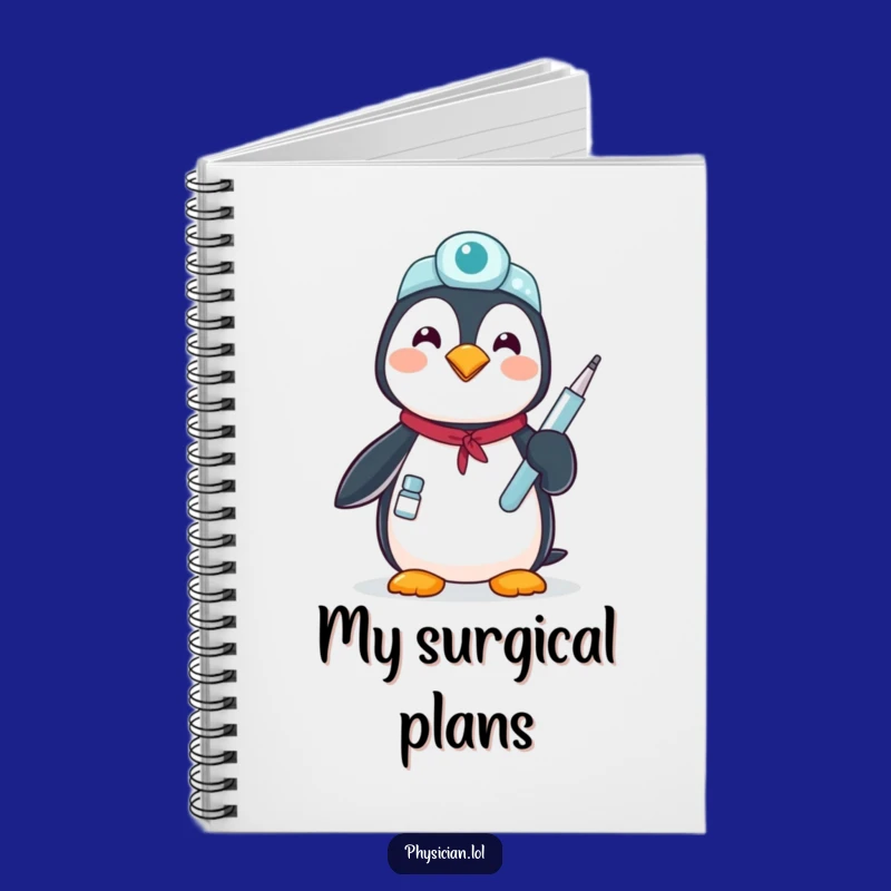 Funny Penguin Doctor Notebook: Jot Down Healing Ideas