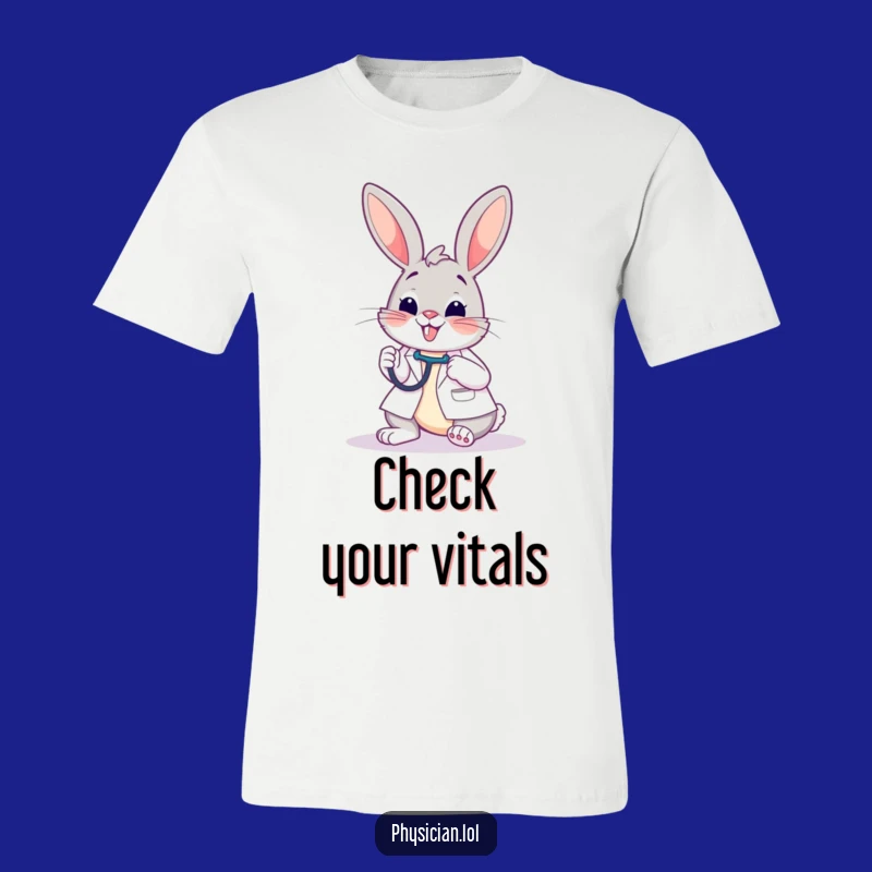 Funny Bunny Doctor Tee: Cheerful Patient Care for Humorous Style