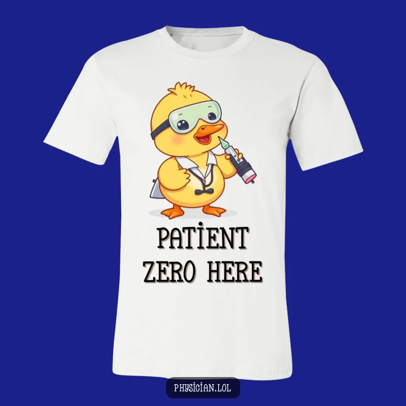Funny Duck Doctor T-Shirt: Playful Shot Design, Hilarious Medical Humor Tee