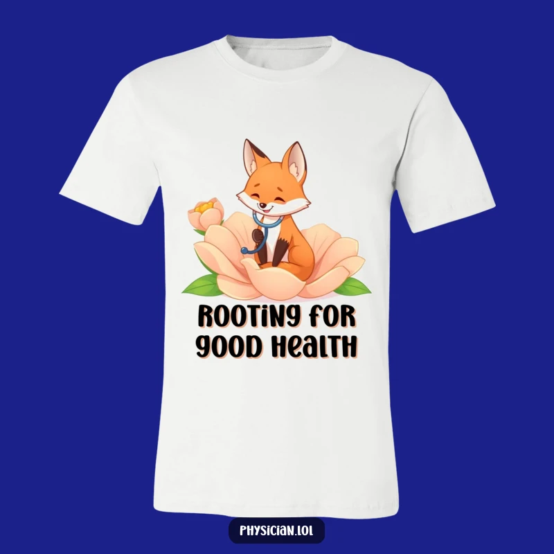 Funny Fox Flower Listener T-Shirt: Wear Your Love for Nature with Humor