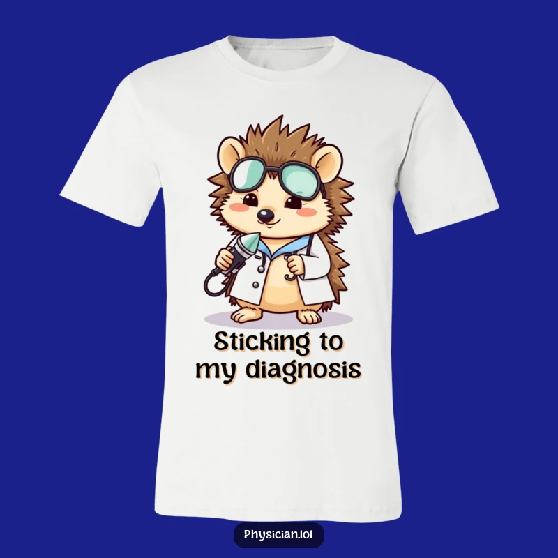 Funny Hedgehog Doctor T-Shirt: Adorable Medical Professional Gift for Him & Her