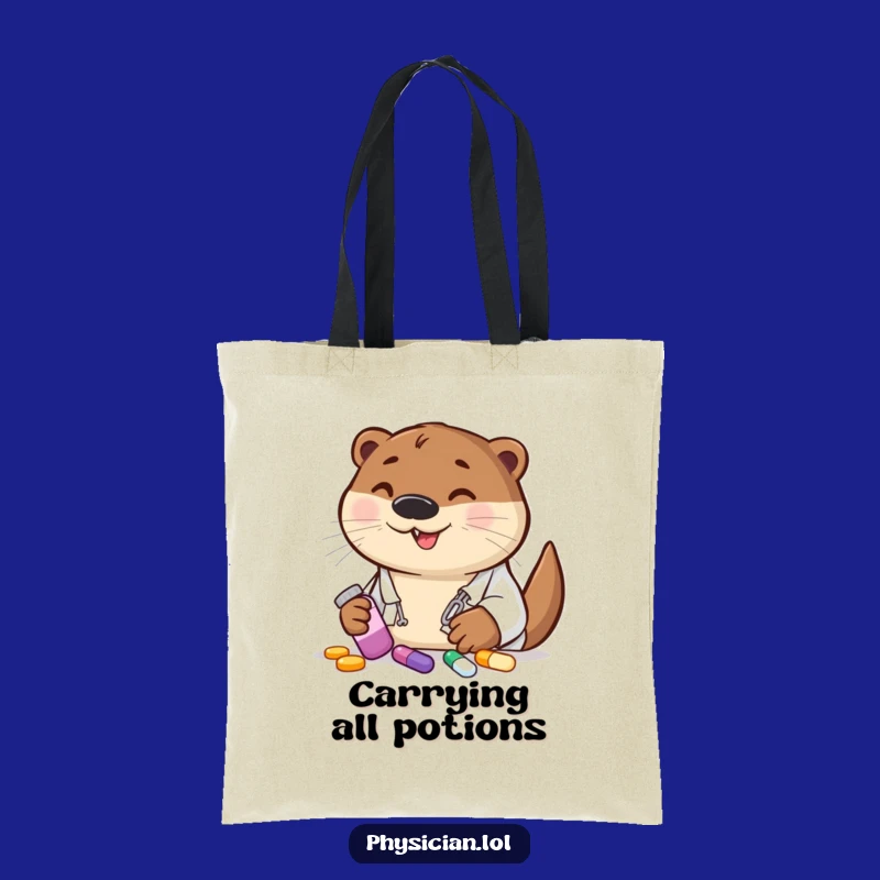 Funny Otter Doctor Tote Bag - Chic & Hilarious Prescription Accessory