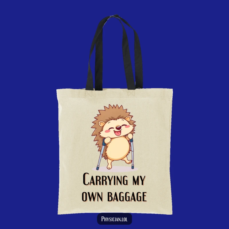 Funny Hedgehog Cartwheel Tote Bag: Carry Your Laughs in Style Today!