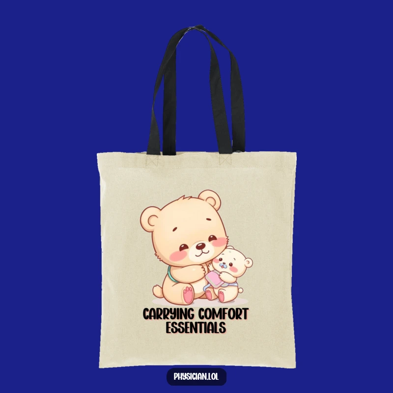 Funny Bear Cub Care Tote Bag: Carry Compassion and Humor