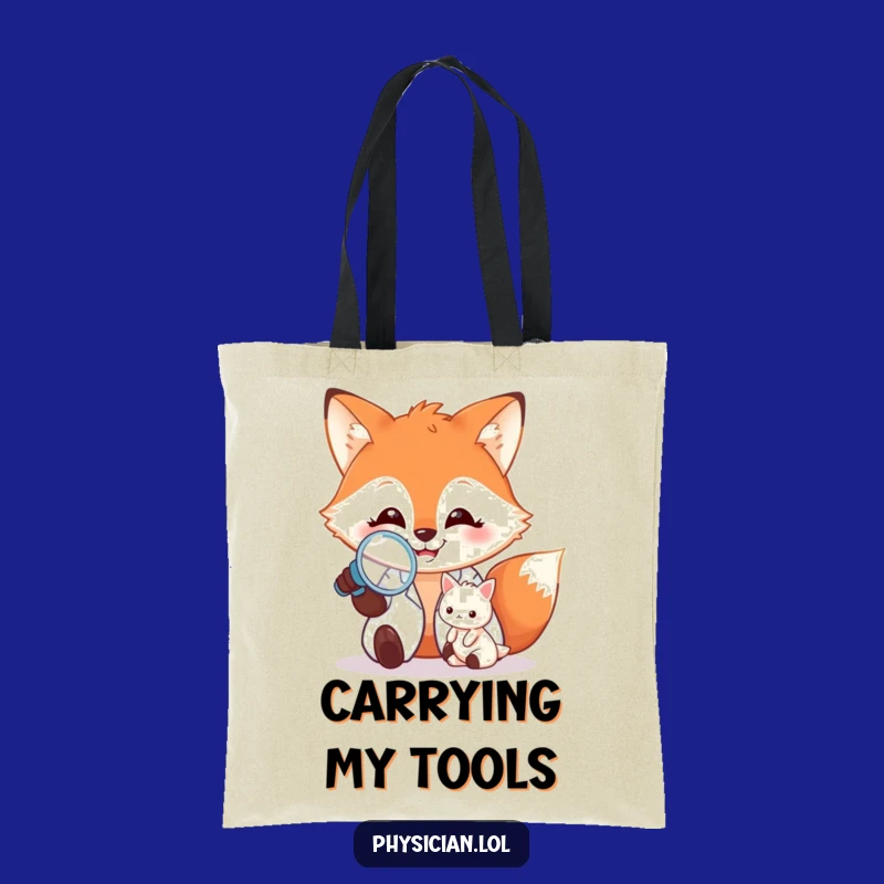 Funny Happy Fox Doctor Tote Bag - Carry Your Curiosity!