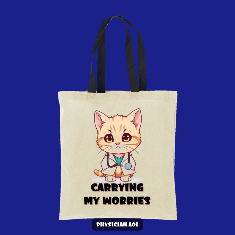Funny Kitten Doctor Tote Bag: Carry Concern and Humor Daily