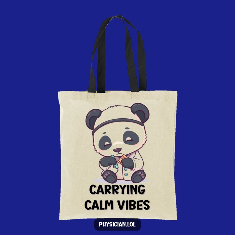 Funny Panda Doctor Tote Bag: Carry Care and Humor Everywhere