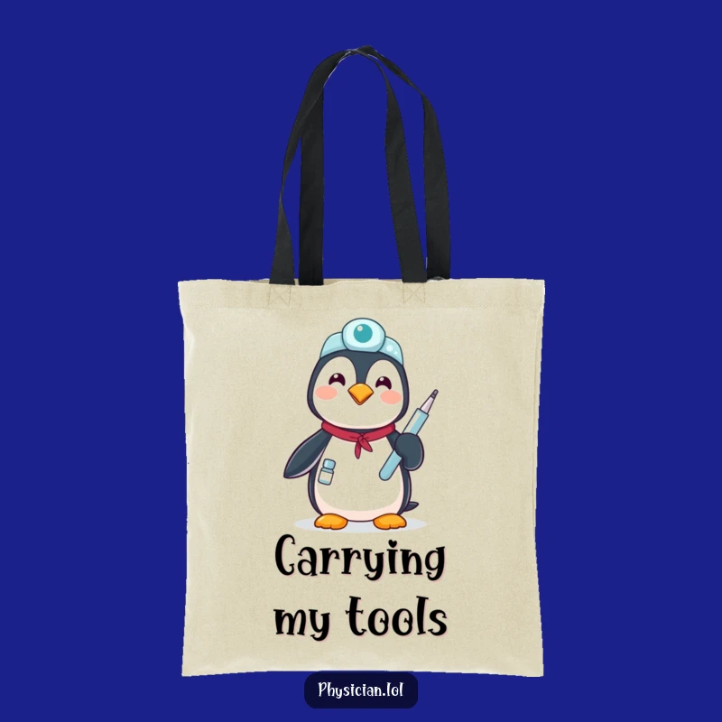 Funny Penguin Doctor Tote Bag: Carry Your Care with Style