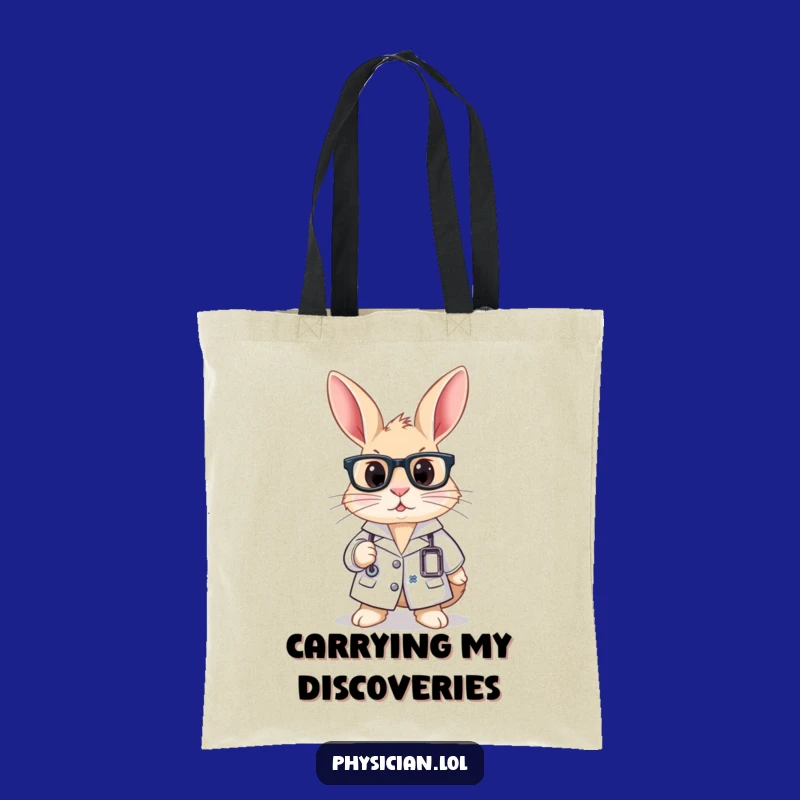Funny Rabbit Scientist Bag: Carry Your Discoveries with Style!