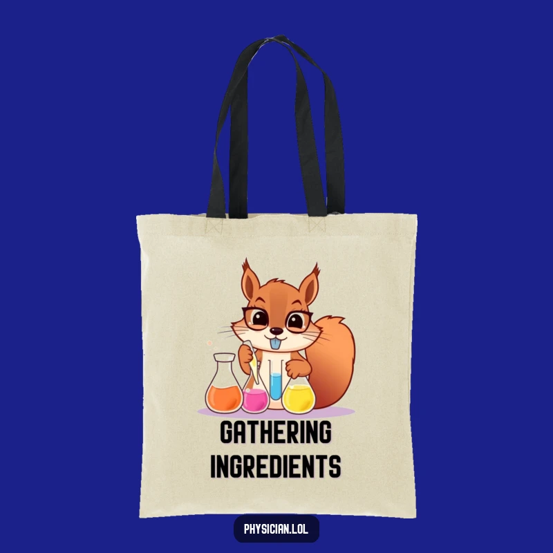 Funny Squirrel Scientist Tote Bag: Carry Your Experiments in Style
