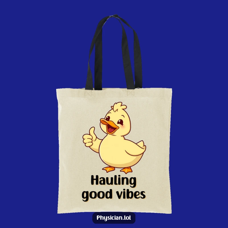Funny Duck Tote Bag - Hilarious & Practical Gift for Optimists