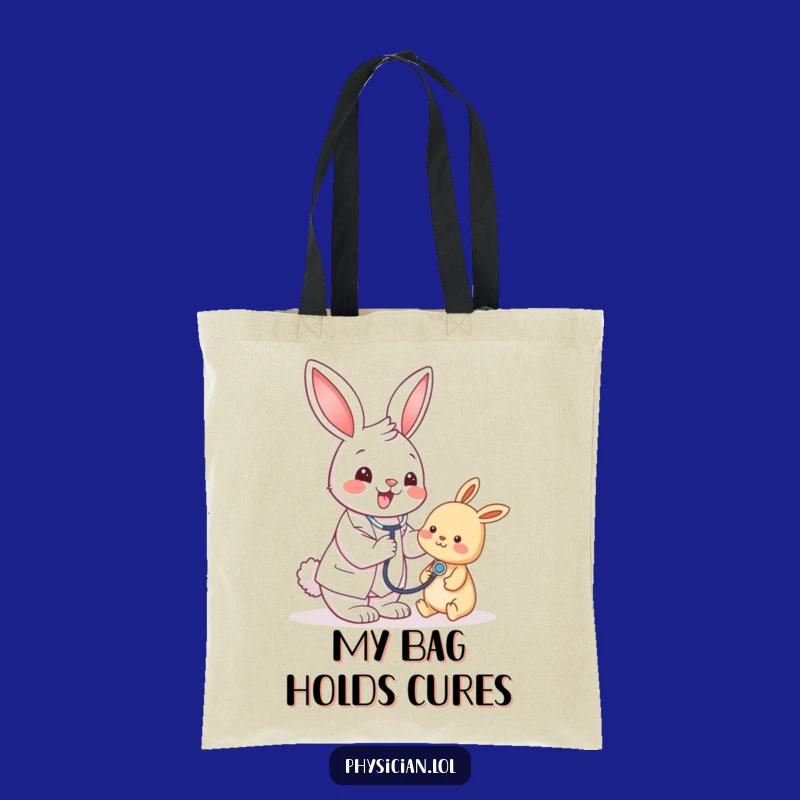 Funny Bunny Doctor Tote Bag - Chic Vet Accessory for Everyday Laughs