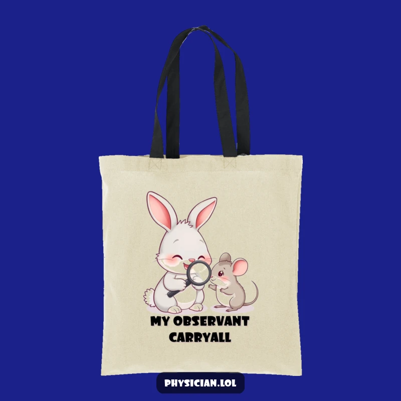 Funny Rabbit Doctor Tote Bag: Carry Your Essentials with Cute Medical Humor