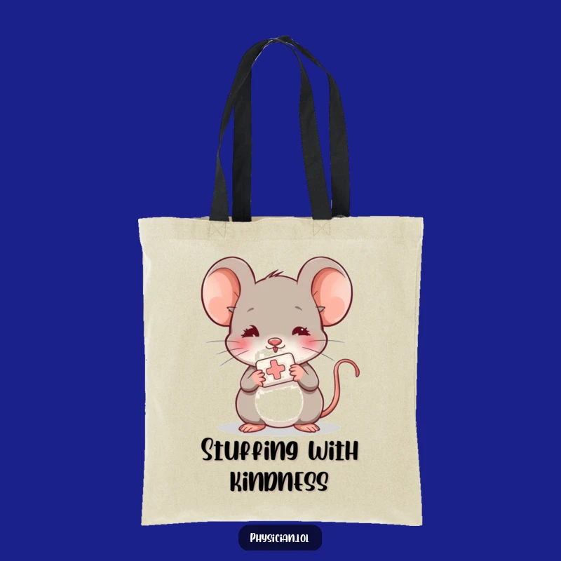 Funny Shy Mouse Care Tote Bag: Carry Kindness Everywhere Gift